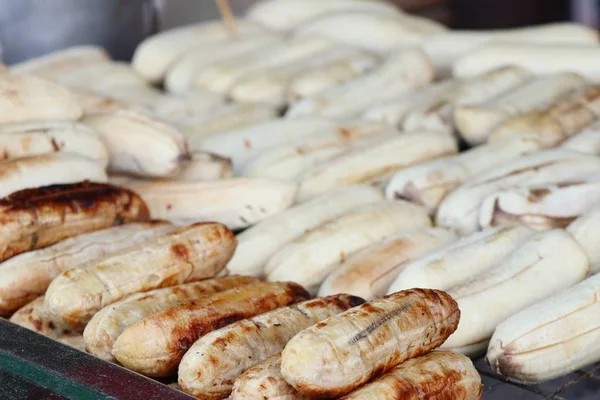 Banana grigliata al mercato — Foto Stock