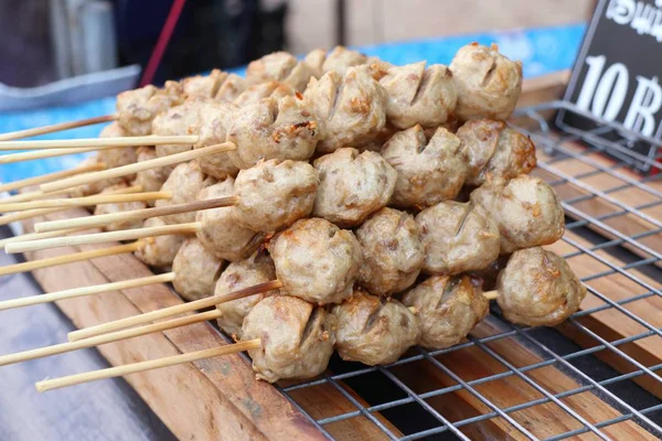 Meatball at street food — Stock Photo, Image