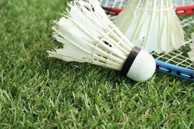 Shuttlecocks badminton raket ile