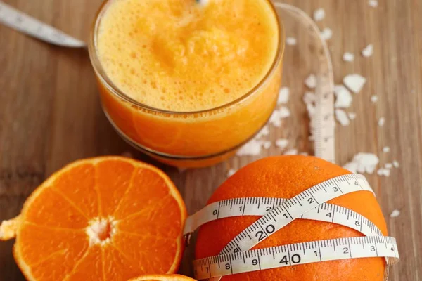 Healthy with orange smoothie