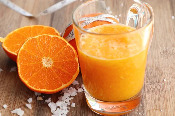 Healthy with orange smoothie