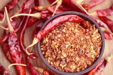 Kurutulmuş kırmızı biber ile
