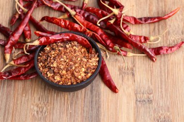 Kurutulmuş kırmızı biber ile