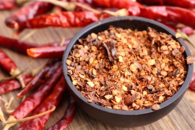 Kurutulmuş kırmızı biber ile