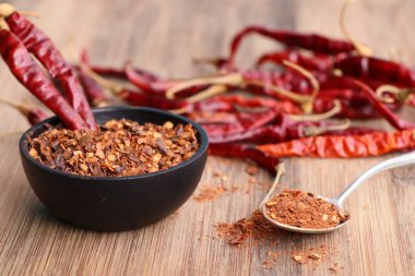 Kurutulmuş kırmızı biber ile