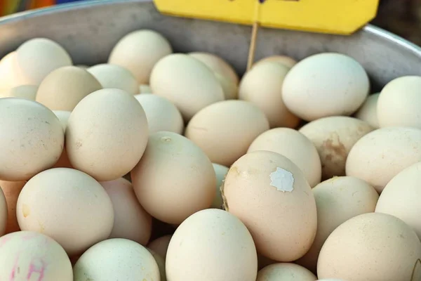 Boiled egg at street food — Stock Photo, Image