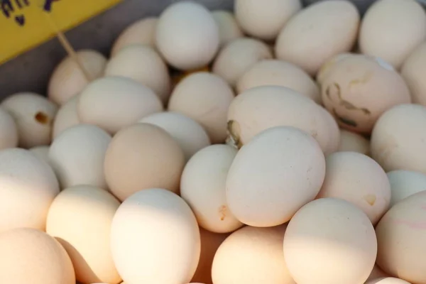 Boiled egg at street food — Stock Photo, Image