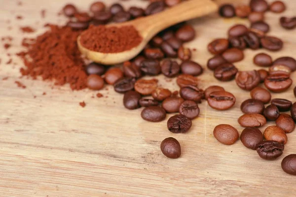 Instant coffee and coffee beans