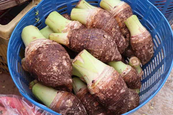Taro orgânico na comida de rua — Fotografia de Stock