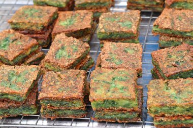 Kızarmış sarımsak chives hamur tatlısı