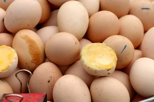 Boiled egg at street food — Stock Photo, Image