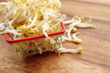 yığın organik fasulye filizi 