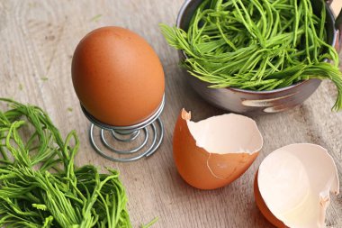 Akasya pennata yumurta ile