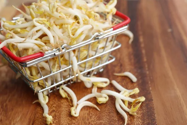 Heap organic bean sprouts — Stock Photo, Image