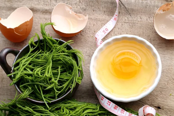 Akasya pennata yumurta ile