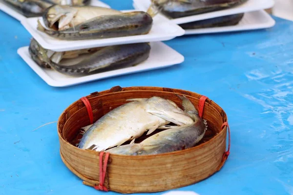 Makreel op straat eten — Stockfoto