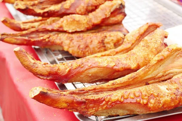 Grilled tail pork at market — Stock Photo, Image