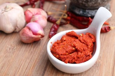 Chili köri ve malzemeler