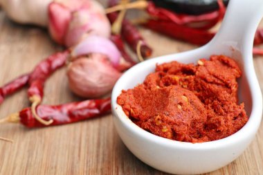 Chili köri ve malzemeler