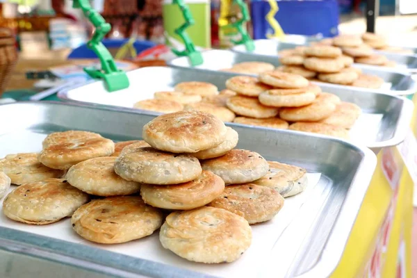 Moon cake in the market — Stock Photo, Image