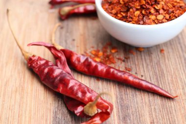 Kurutulmuş kırmızı biber ile