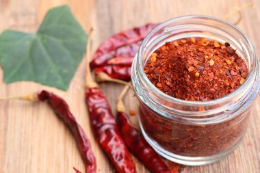Kurutulmuş kırmızı biber ile