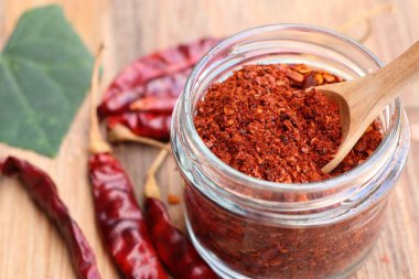 Kurutulmuş kırmızı biber ile