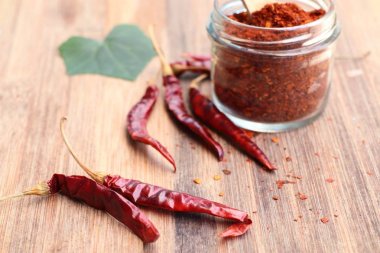 Kurutulmuş kırmızı biber ile
