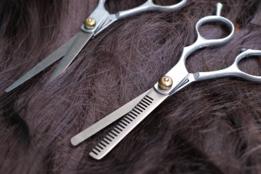 Kuaför makası saç kesme