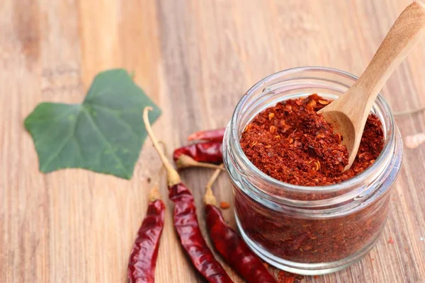 Cayenne Peper Met Gedroogd — Stockfoto