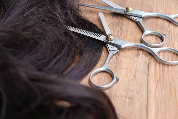 Fryzjer Włosy Nożyce Wyrębarskie — Zdjęcie stockowe
