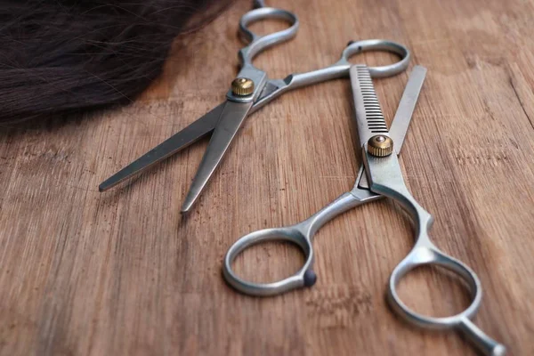 Barber Scissors Hair Cutting — Stock Photo, Image