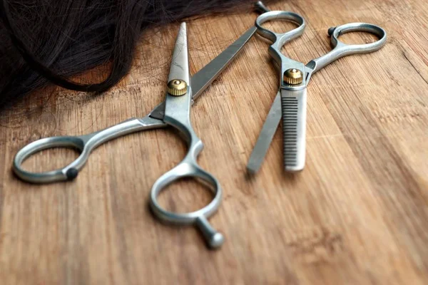 Barber Scissors Hair Cutting — Stock Photo, Image