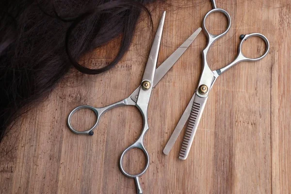 Barber Scissors Hair Cutting — Stock Photo, Image