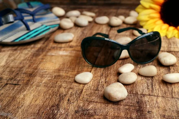 Beach Accessories Wooden — Stock Photo, Image