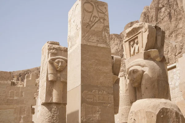 Templo Hatshepsut Complejo Deir Bahari Orilla Oeste Del Río Nilo —  Fotos de Stock