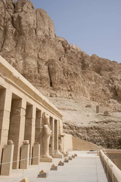 Tempio Hatshepsut Nel Complesso Deir Bahari Sulla Riva Occidentale Del — Foto Stock