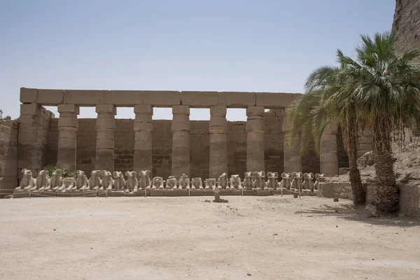 Templo Karnak Localizado Margem Oriental Rio Nilo Frente Luxor Área — Fotografia de Stock