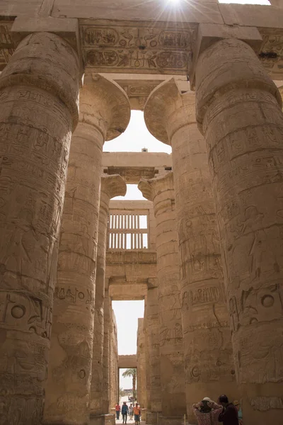 Karnak Temple Som Ligger Östra Stranden Nilen Mittemot Luxor Området — Stockfoto