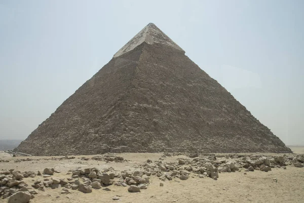 Pyramides Gizeh Côté Caire Egypte Afrique Bâtiments Énormes Historiques — Photo