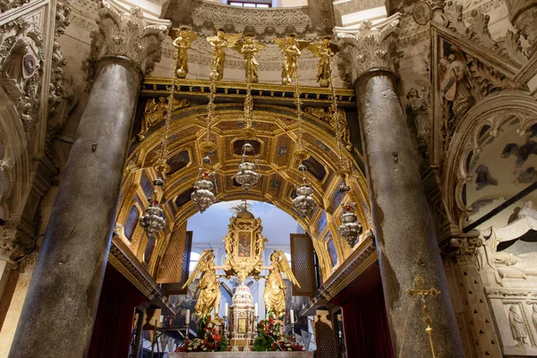 Interior Igreja Palácio Dioclezano Split Cidade Portuária Costa Dálmata Mar — Fotografia de Stock