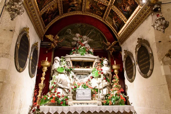 Interior Igreja Palácio Dioclezano Split Cidade Portuária Costa Dálmata Mar — Fotografia de Stock