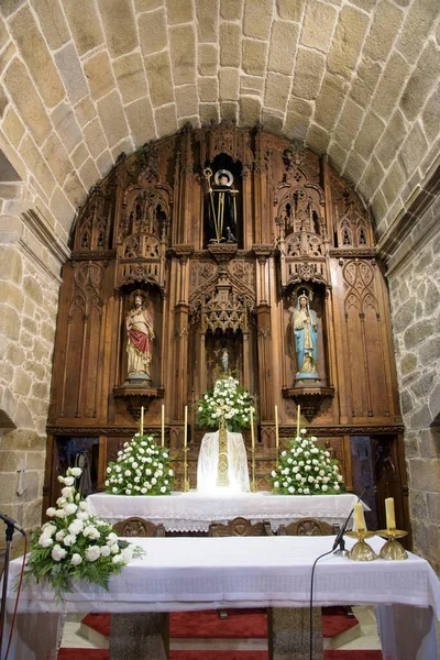 Interior Igreja San Benito Cambados Rias Bajas Pontevedra Galiza Espanha — Fotografia de Stock