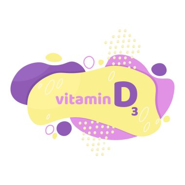 D vitamini, D3 vektörü. 2 Kasım - D vitamini günü.