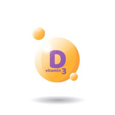 D vitamini, D3 vektörü. 2 Kasım - D vitamini günü.