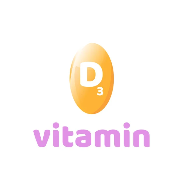Vitamina D, vetor D3. 2 Novembro - Dia da vitamina D . — Vetor de Stock