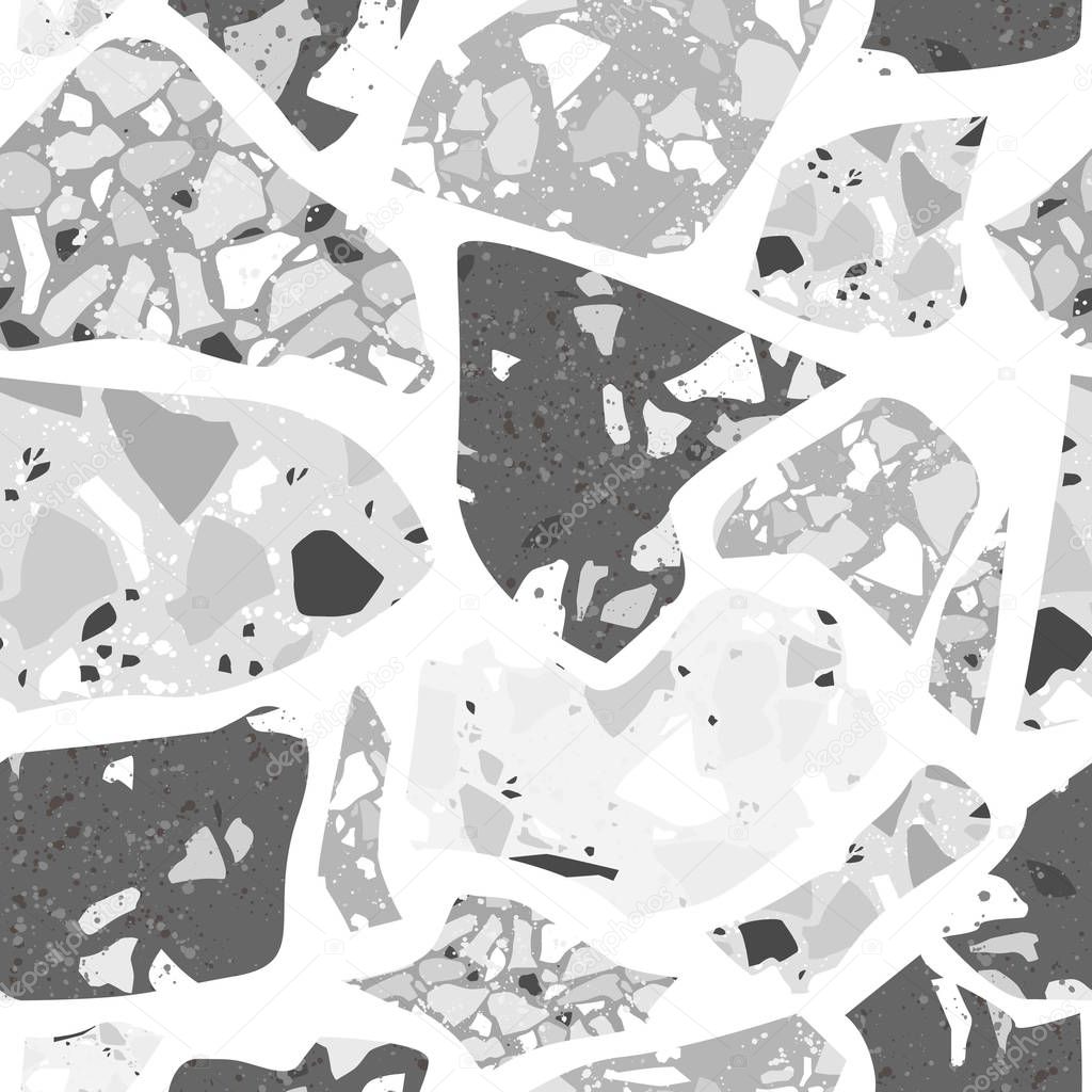 Terrazzo vector seamless pattern.