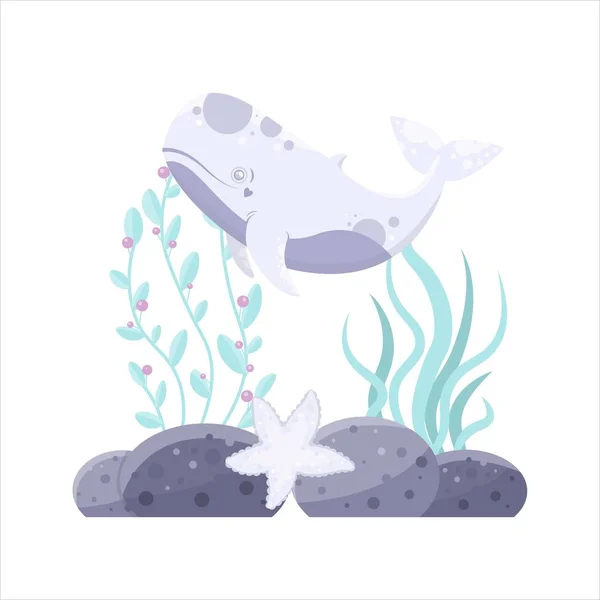 Vecteur animal marin. Petit animal . — Image vectorielle