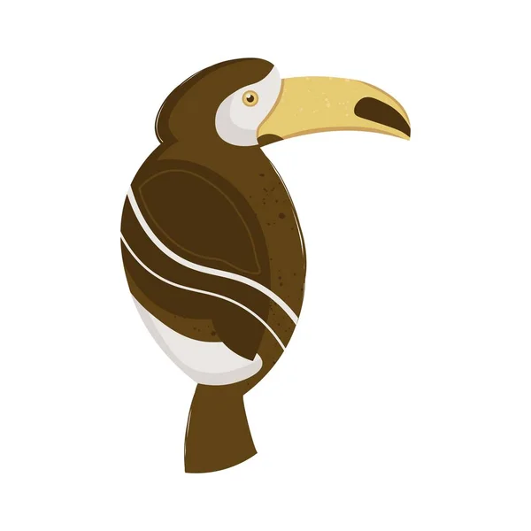 Toucan tropisk fågel i minimal trendig stil — Stock vektor