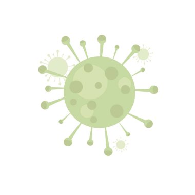 Coronavirus ikonu 2019-nCov. Bakteri virüsü. Vektör izole edildi.